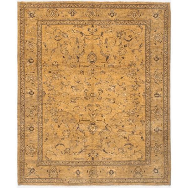 Hand-knotted Chobi Finest Beige Wool Rug - 8'2 x 9'10/8'2