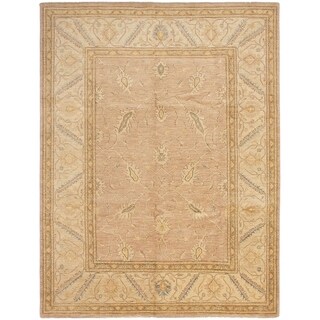 Hand-knotted Chobi Twisted Beige Wool Rug - 9'1
