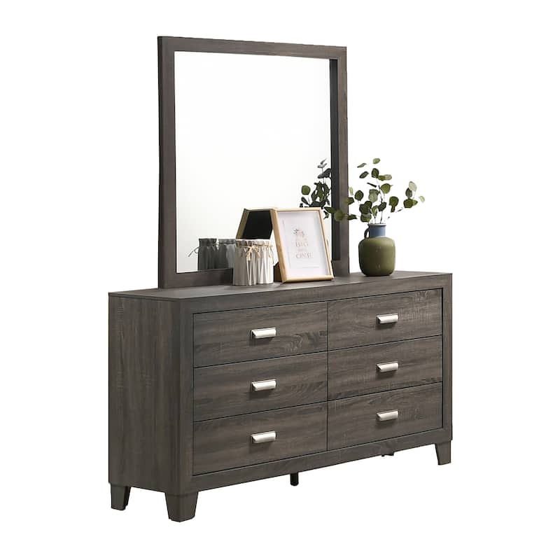 Best Quality Furniture Dresser with Mirror or Dresser Only - Dresser + Mirror - Gray