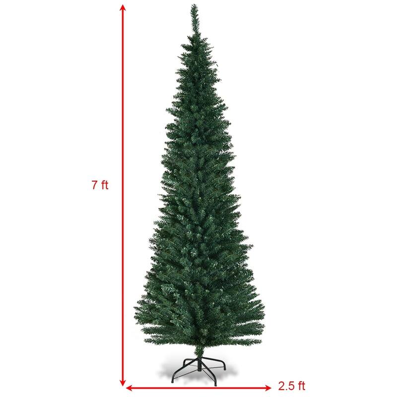 PVC Artificial Christmas Pencil Tree - 7 Foot