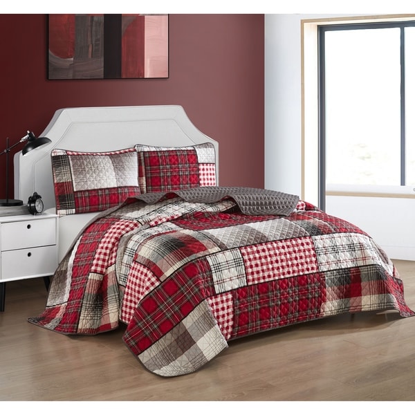 Carbon Loft Allain 3-piece Reversible Quilt Set. Opens flyout.