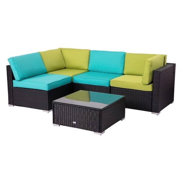 Kinsunny Rattan Wicker Sofa Set Outdoor Sectional Kinsunny Rattan Wicker Sofa Set