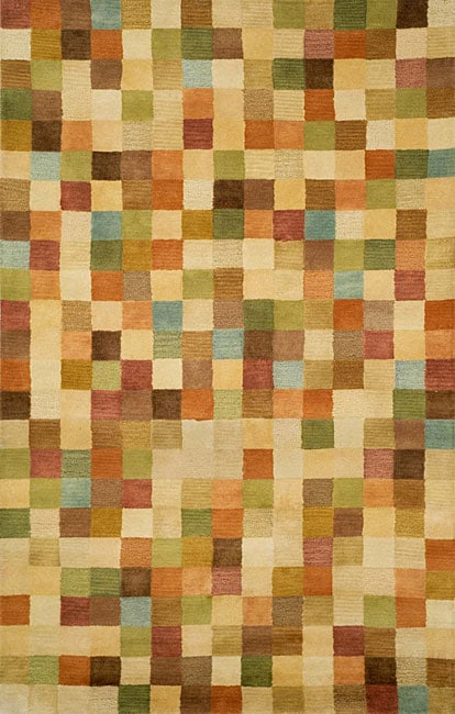 Petra Squares Pastel Area Rug (23 X 8)