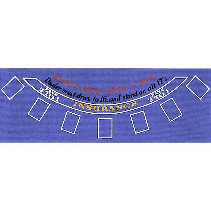 Blue Blackjack Felt Layout
