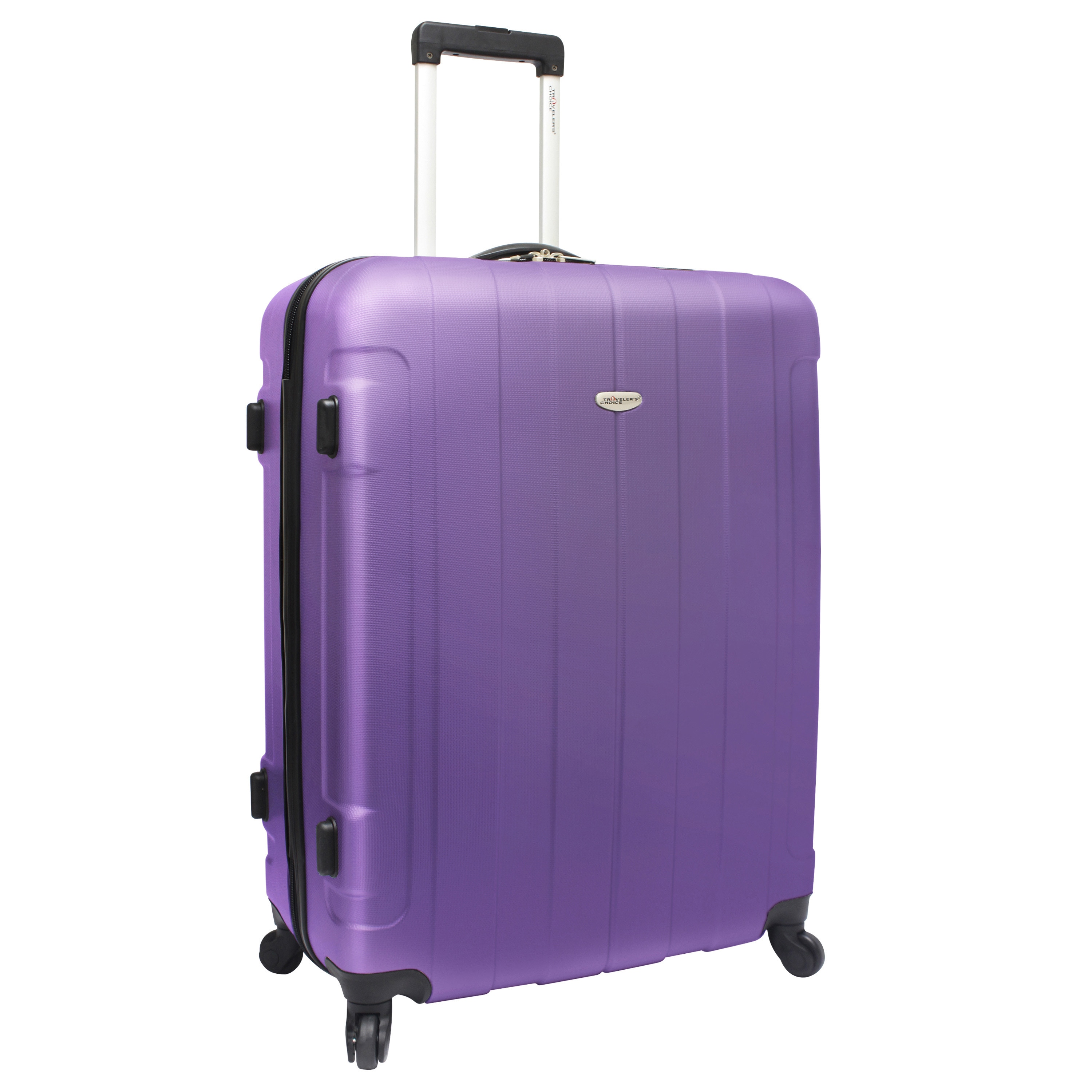 large purple suitcase