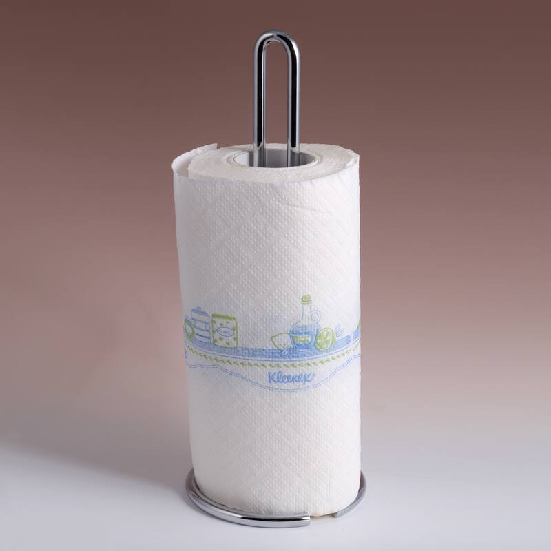 Creative Home Chrome Plated Upright Paper Towel Holder Bed Bath
