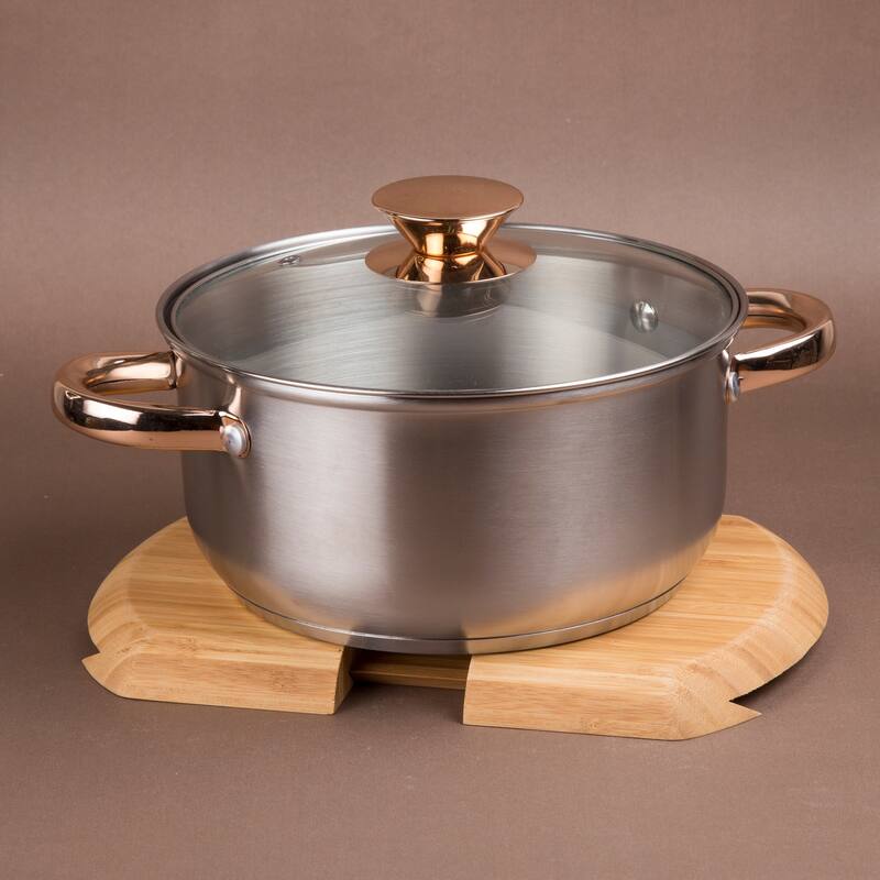 Creative Home's 12'' x 7 5/8" x 9/10" Bamboo Expandable Trivet