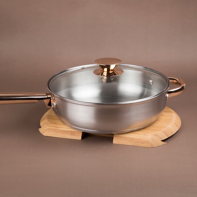 Creative Home's 12'' x 7 5/8" x 9/10" Bamboo Expandable Trivet