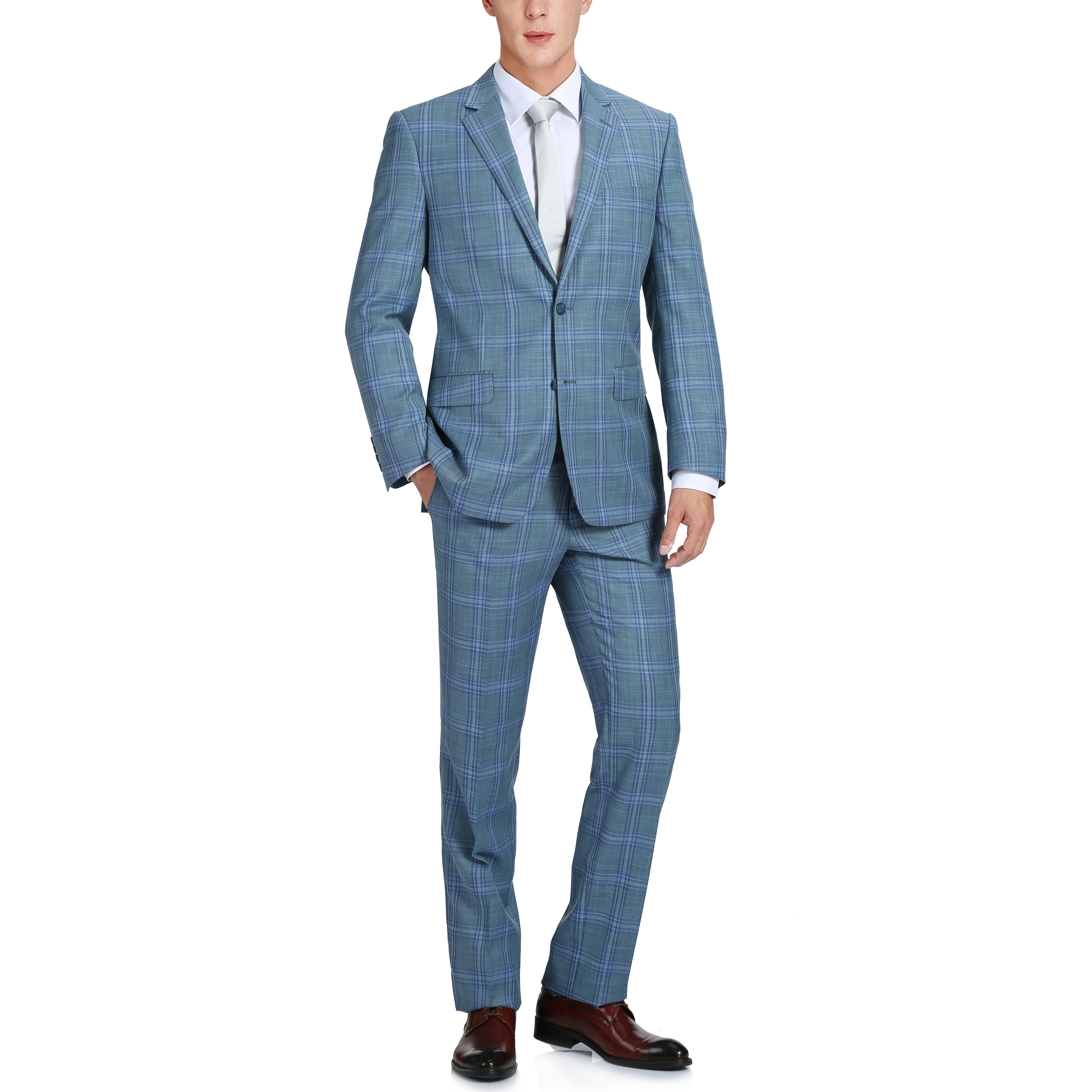 Braveman Mens Classic Fit Single Breasted 2 Piece Suit