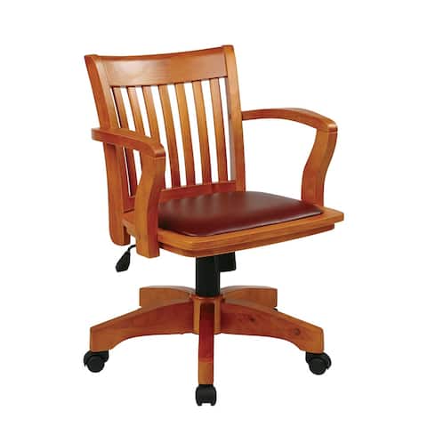 Copper Grove Wilbur Vintage Padded Wood Banker's Chair
