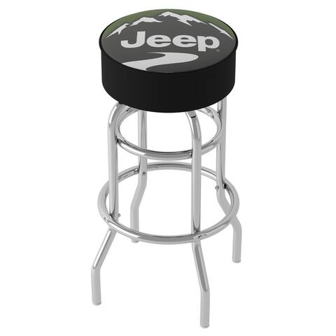 JEEP Green Mountain 360 Degree Swivel Barstool w/ Foam Padded Seat - 20 x 20 x 31