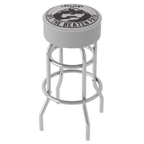 Jeep Black Mountain 360 Degree Swivel Barstool with Foam Padded Seat - 20 x 20 x 31