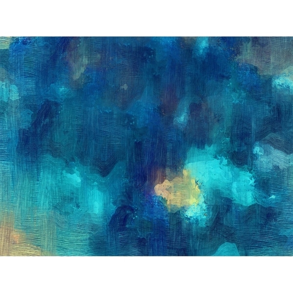 Blue Trowel Abstract Canvas Art