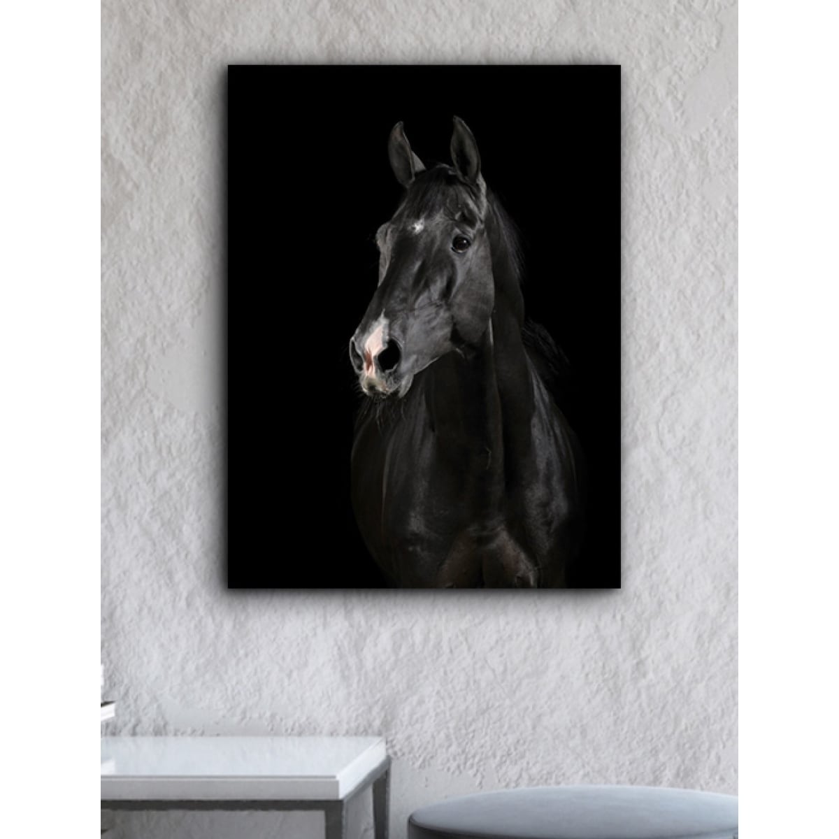 black horse head paintings