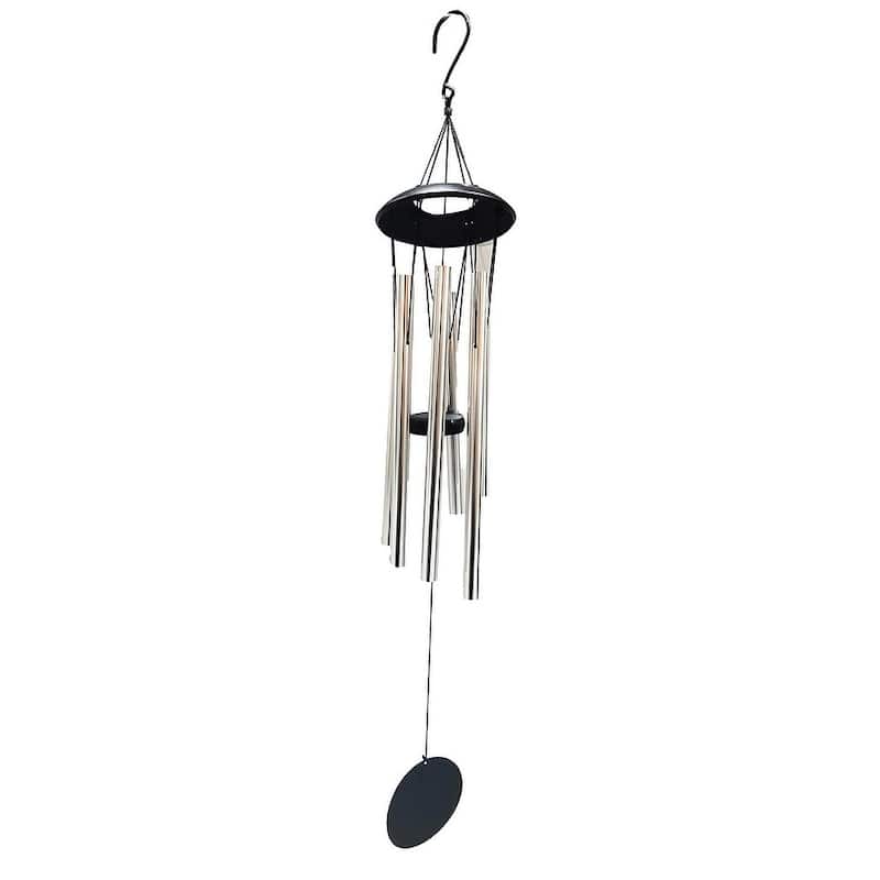Vos Aura Deluxe Windchime Beautiful Melodic Ambiance Hanging 38 Inch - White
