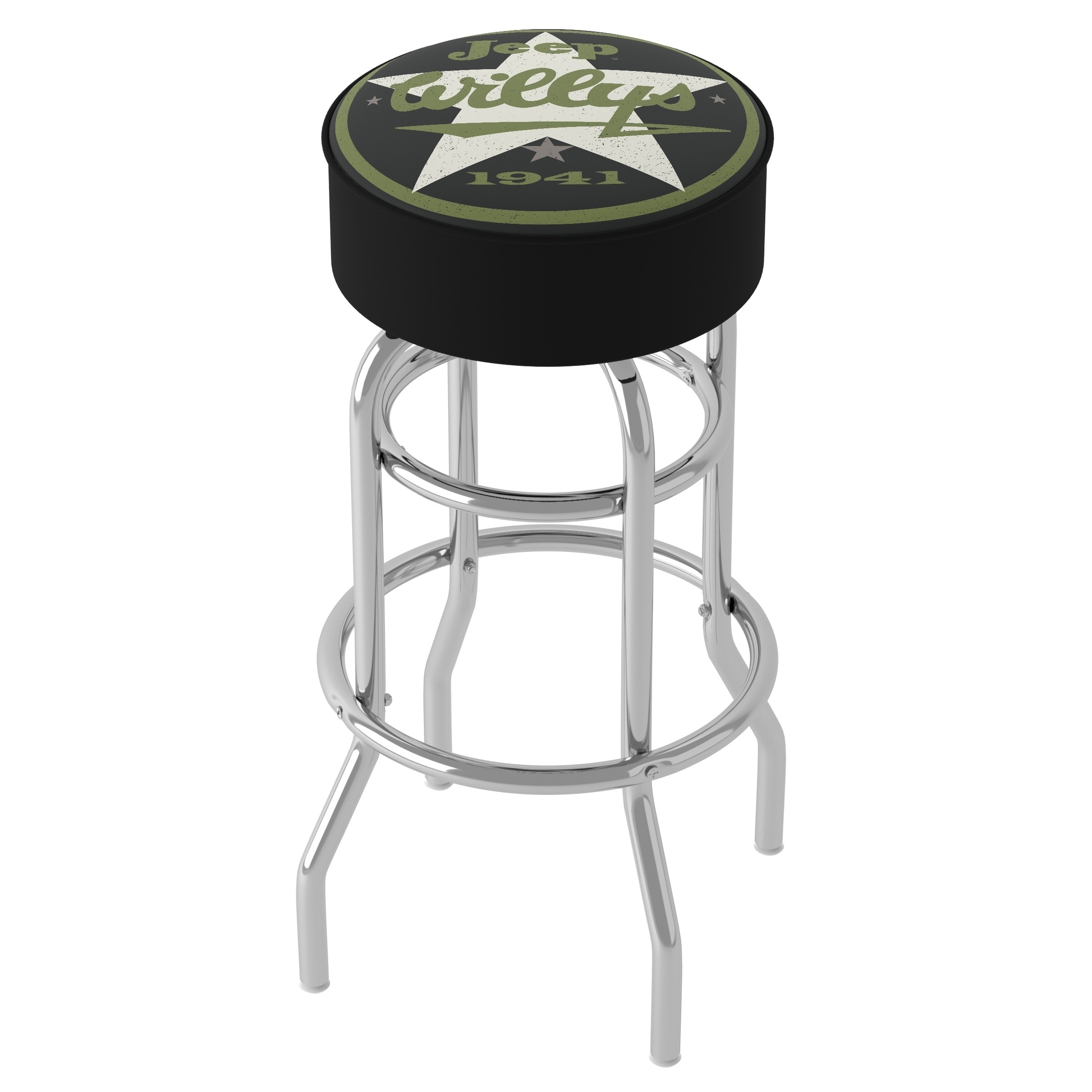 Dallas Cowboys Black Swivel Counter Stool For Sale