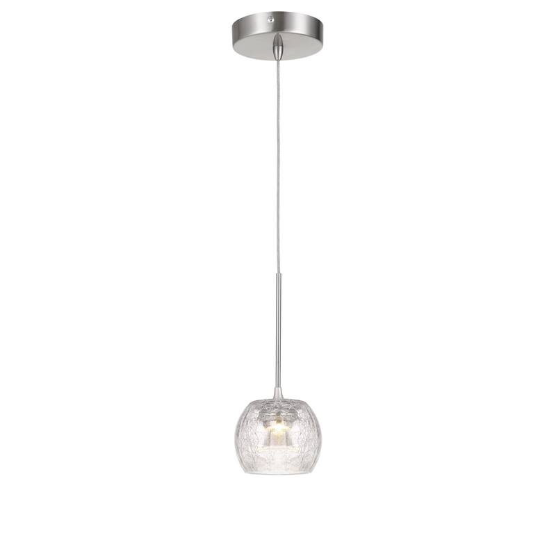 Porch & Den Selba Crackle Glass Shade LED Pendant - N/A