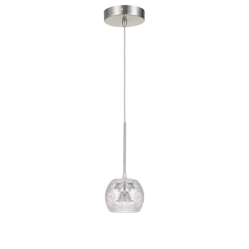 Porch & Den Selba Crackle Glass Shade LED Pendant - N/A