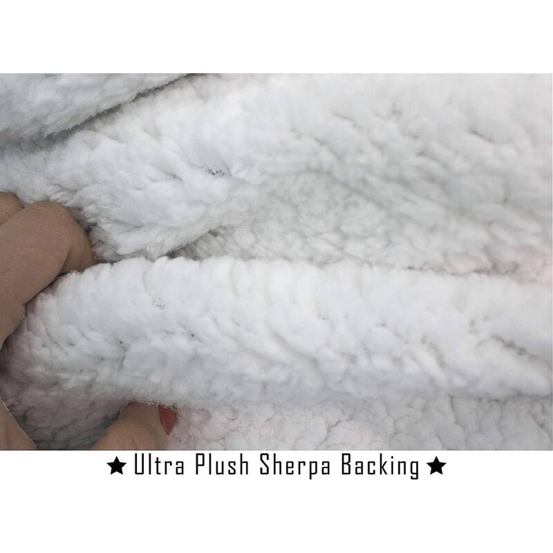 Elegant Comfort UltraPlush Micromink Sherpa-Backing Reversible Blanket