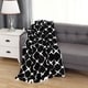 preview thumbnail 13 of 16, Elegant Comfort UltraPlush Micromink Sherpa-Backing Reversible Blanket Throw 50" x 60" - Bloom Black