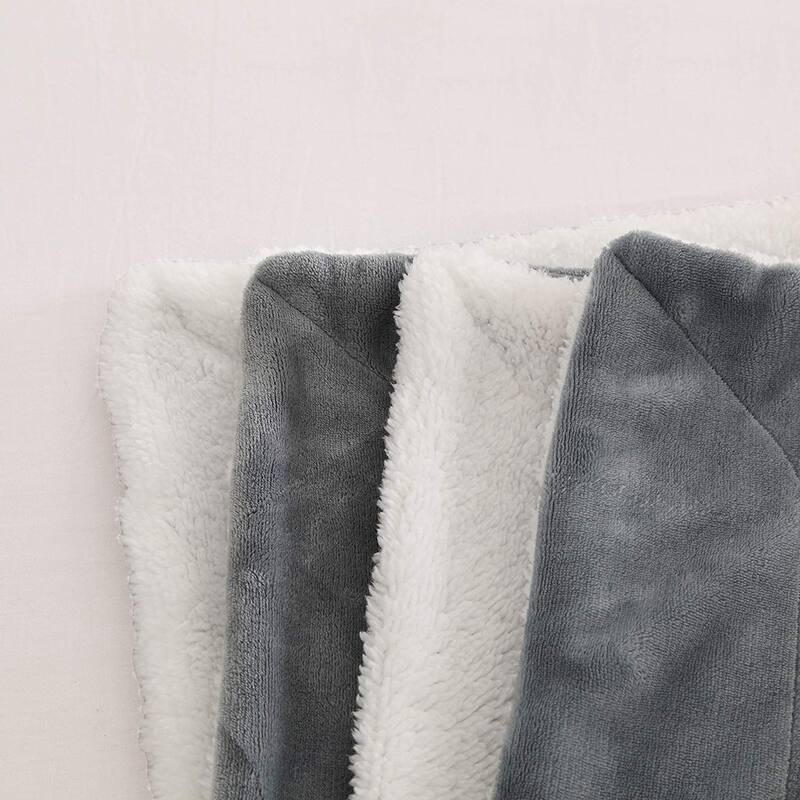 Elegant Comfort UltraPlush Micromink Sherpa-Backing Reversible Blanket
