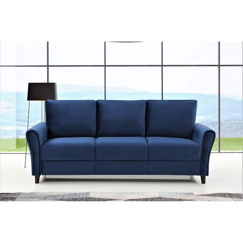 Corel Velvet Sofa - Dark Blue