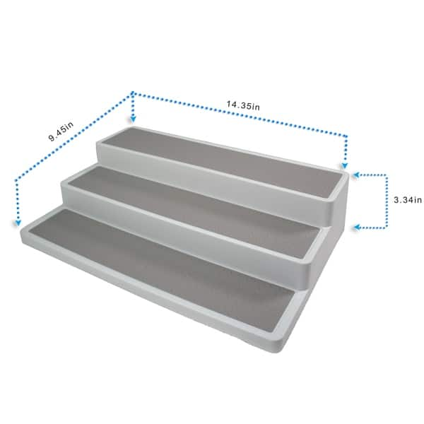 Spice Shelf Organizer for Cabinet or Countertop, 3 Tiered Spice