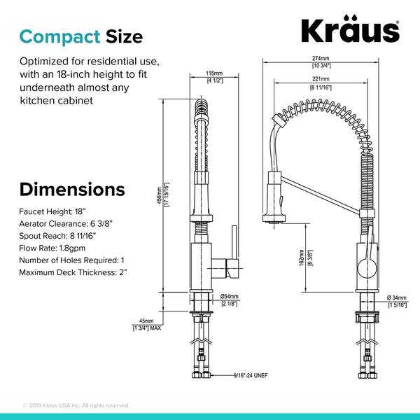 Shop Kraus Kpf 1610 Bolden 2 Function Commercial Pull Down Kitchen