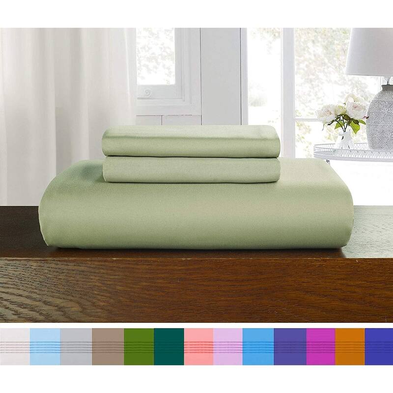 Porch & Den Sedona Solid Color 3-Piece Duvet Cover Set with Button Closure - Full - Queen - Sage