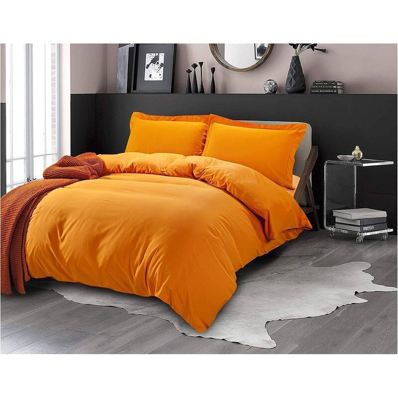Porch & Den Sedona Solid Color 3-Piece Duvet Cover Set with Button Closure