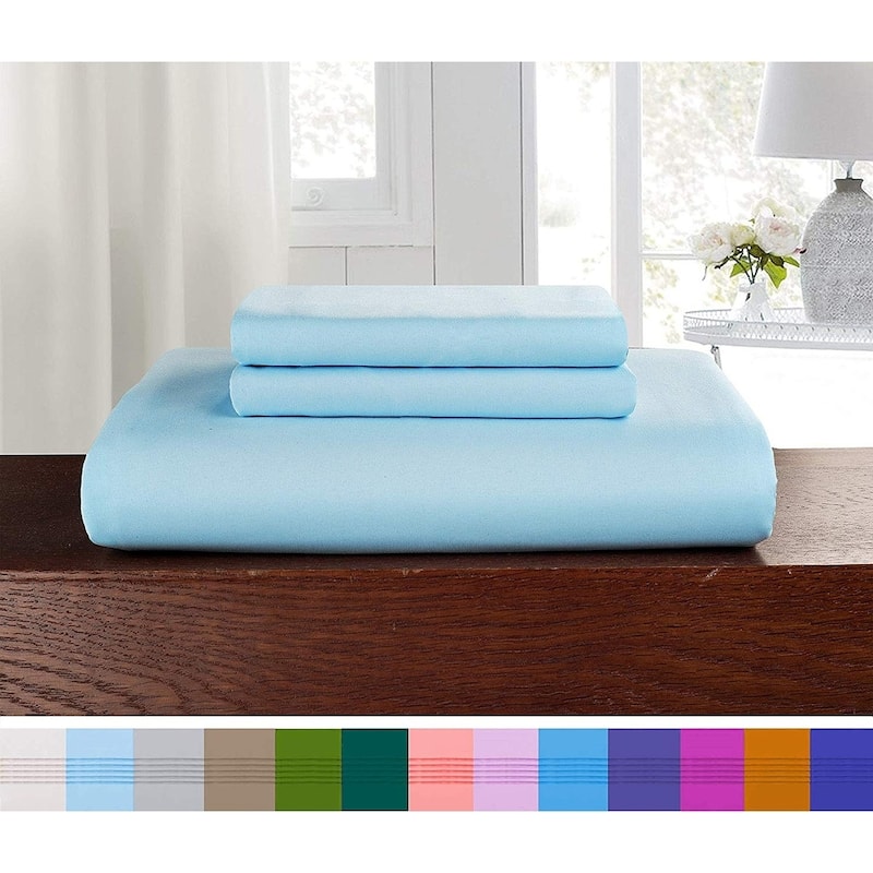 Porch & Den Sedona Solid Color 3-Piece Duvet Cover Set with Button Closure - King - Cal King - Aqua