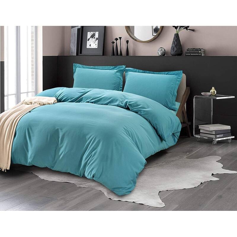 Porch & Den Sedona Solid Color 3-Piece Duvet Cover Set with Button Closure