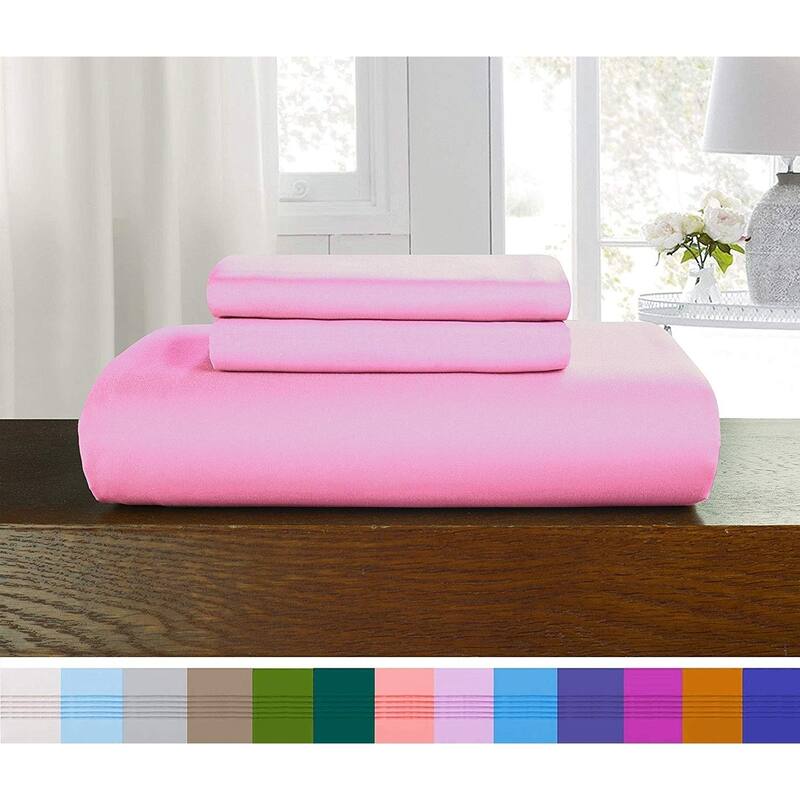 Porch & Den Sedona Solid Color 3-Piece Duvet Cover Set with Button Closure - Full - Queen - Light Pink