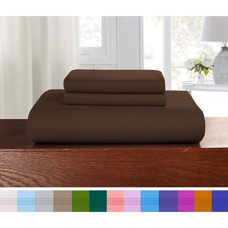 Porch & Den Sedona Solid Color 3-Piece Duvet Cover Set with Button Closure - Full - Queen - Brown