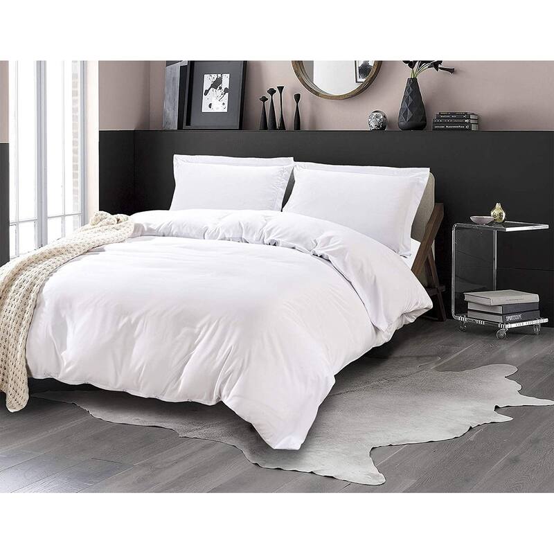 Porch & Den Sedona Solid Color 3-Piece Duvet Cover Set with Button Closure