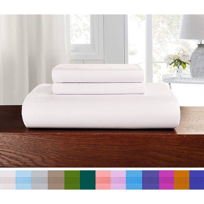 Porch & Den Sedona Solid Color 3-Piece Duvet Cover Set with Button Closure - Twin - Twin XL - White