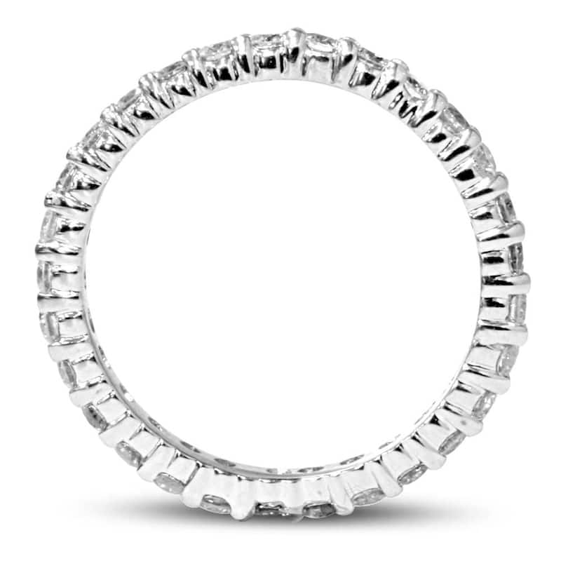 Pompeii3 14k White Gold 1 1/2 ct TDW Diamond Eternity Wedding Ring Lab Grown (G-H/SI1-SI2)
