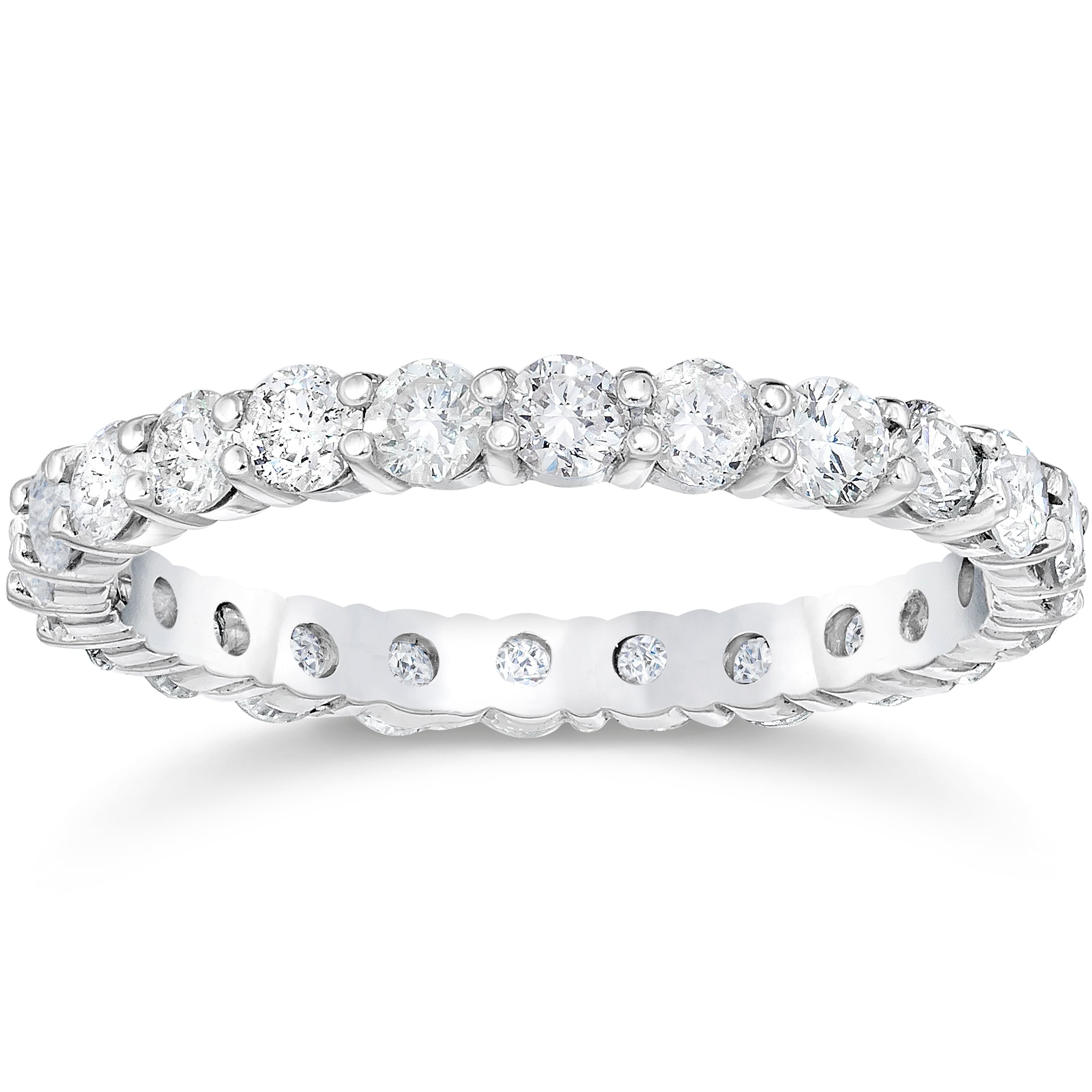 Bliss Diamond 14k White Gold 1 1/2 ct TDW Diamond Eternity Wedding Ring Lab Grown (G-H/SI1-SI2)