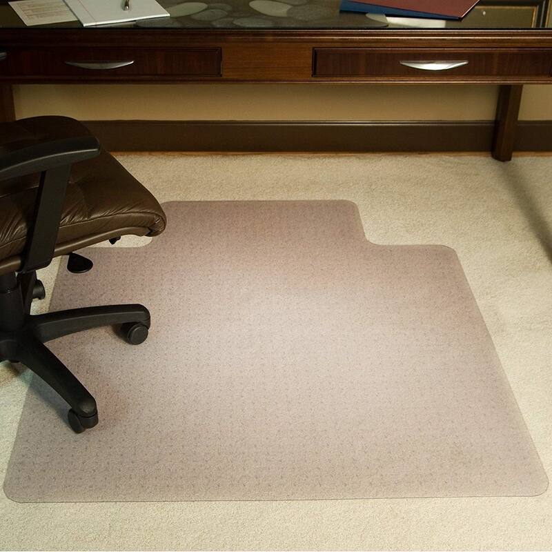 Transparent PVC Eco-friendly Material Soft Rubber Office Chair Mat Pads by Direct Wicker