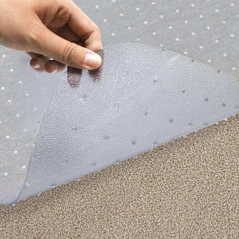 Transparent PVC Eco-friendly Material Soft Rubber Office Chair Mat Pads by Direct Wicker