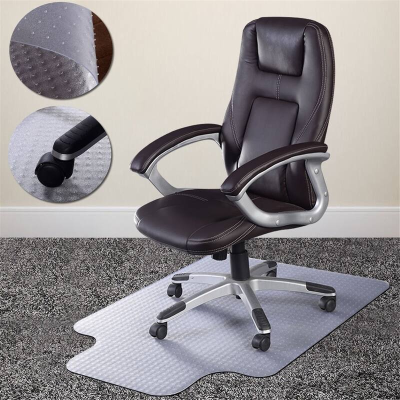 Transparent PVC Eco-friendly Material Soft Rubber Office Chair Mat Pads by Direct Wicker