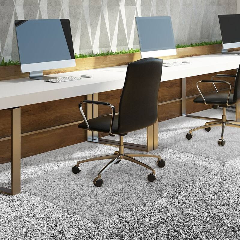 Transparent PVC Eco-friendly Material Soft Rubber Office Chair Mat Pads by Direct Wicker