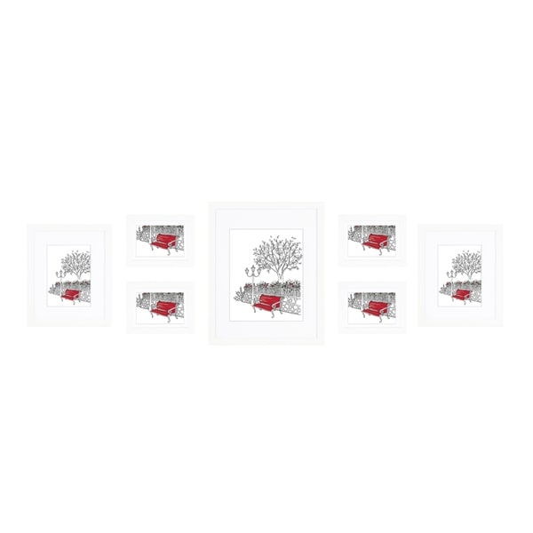 Parkwood Gallery Matted Set in White - 7 Piece Assorted