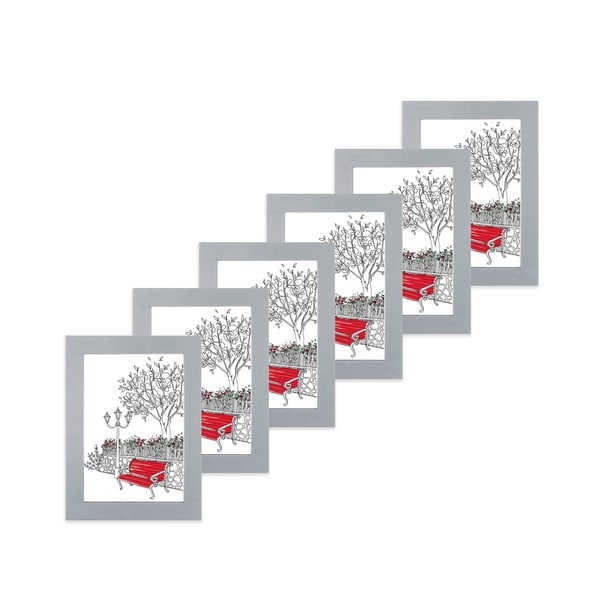 Parkwood Gray 4"x 6" Frame - Set of 6 with NO mat