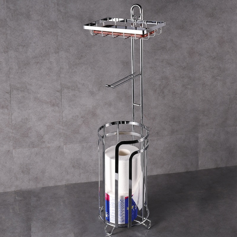 EVIVA Toilet Paper Holder with Phone Shelf - N/A - N/A