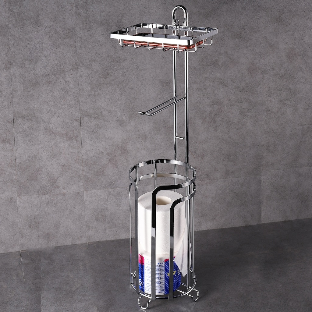 EVIVA Toilet Paper Holder with Phone Shelf - N/A - N/A