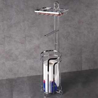 mDesign Decorative Metal Toilet Paper Holder Stand and Dispenser - Chrome -  8.42 X 5.38 - Bed Bath & Beyond - 33907845