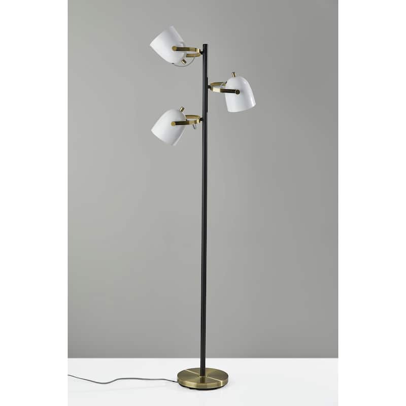 Adesso Antique Brass Casey Tree Lamp