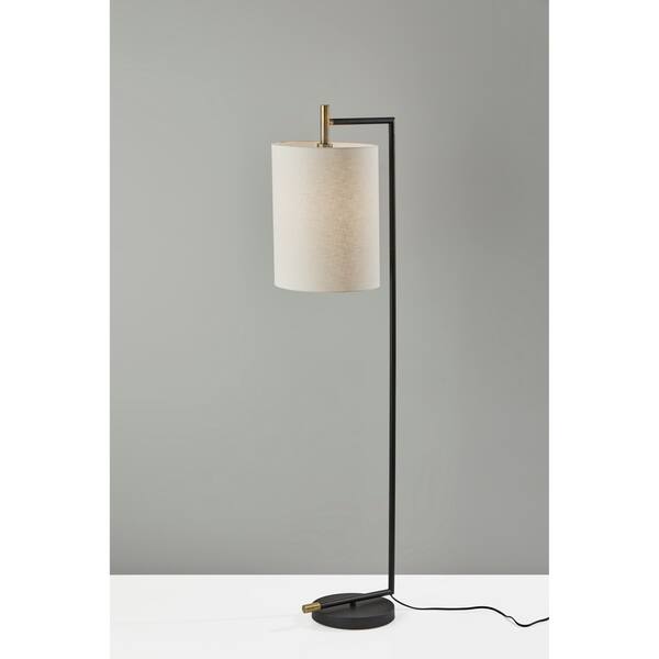 Shop Adesso Antique Brass Garrett Floor Lamp On Sale Free
