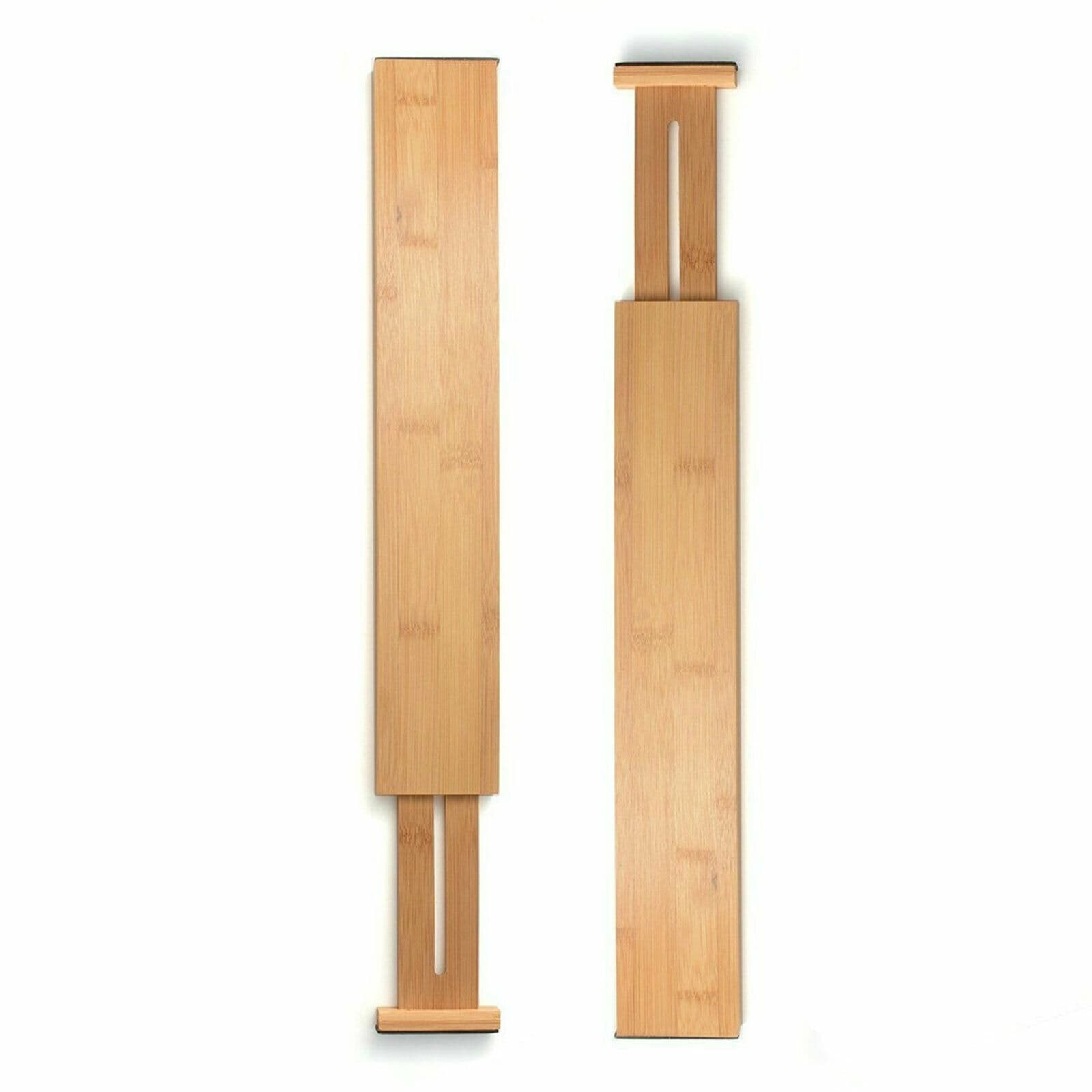 Set Adjustable Bamboo Drawer Divider Kitchen Drawer 